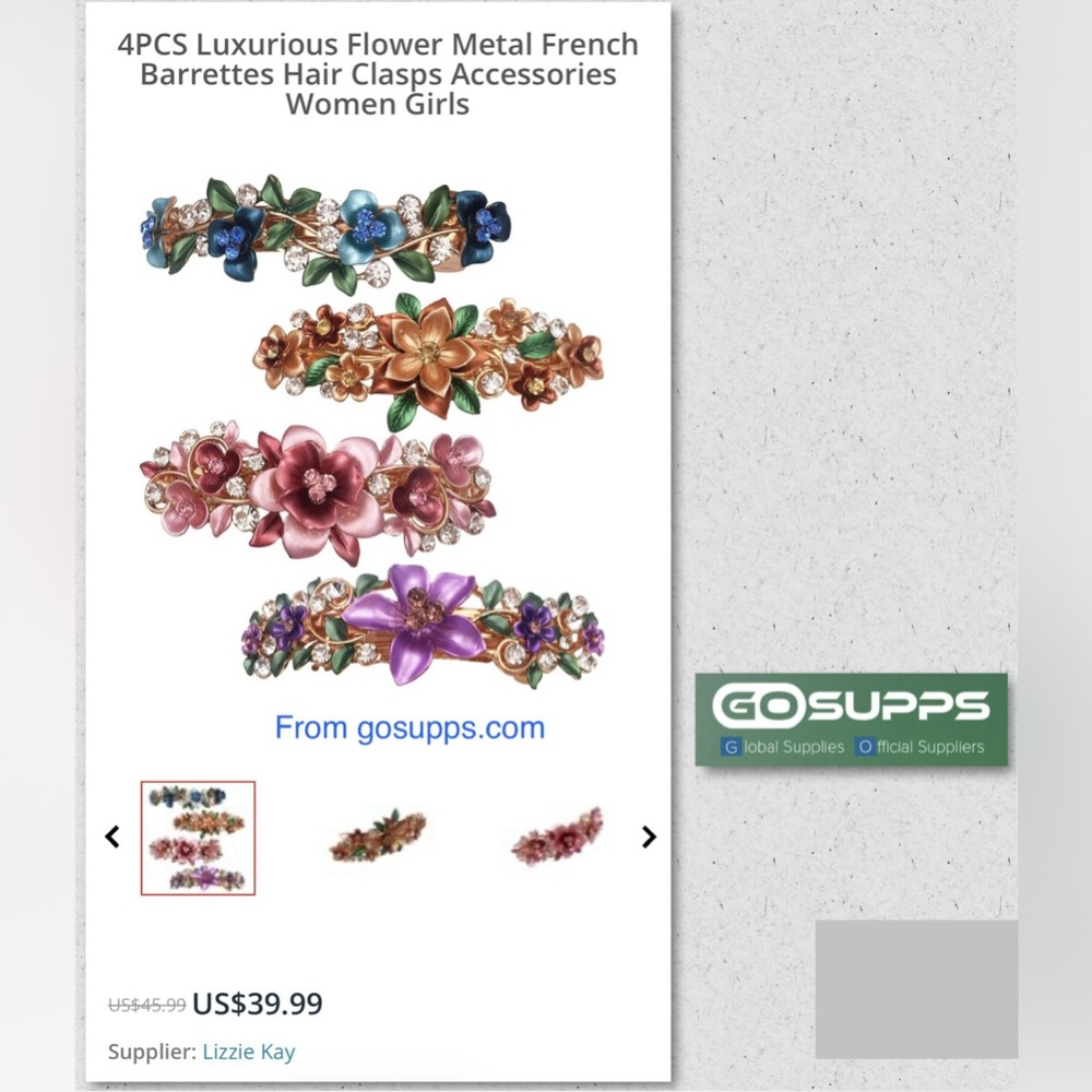 Spring & Christmas earrings; 3 Avon silvertone necklaces. 3 *FREE* hair clips! - Picture 15 of 15